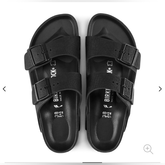 **SOLD**   Birkenstock Arizona Exquisite Leather Black Ladies 8 Men 6 Euro 39 - Picture 12 of 15